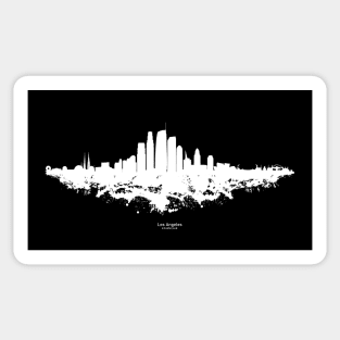 Los Angeles City Skyline - Black and White Watercolor Sticker